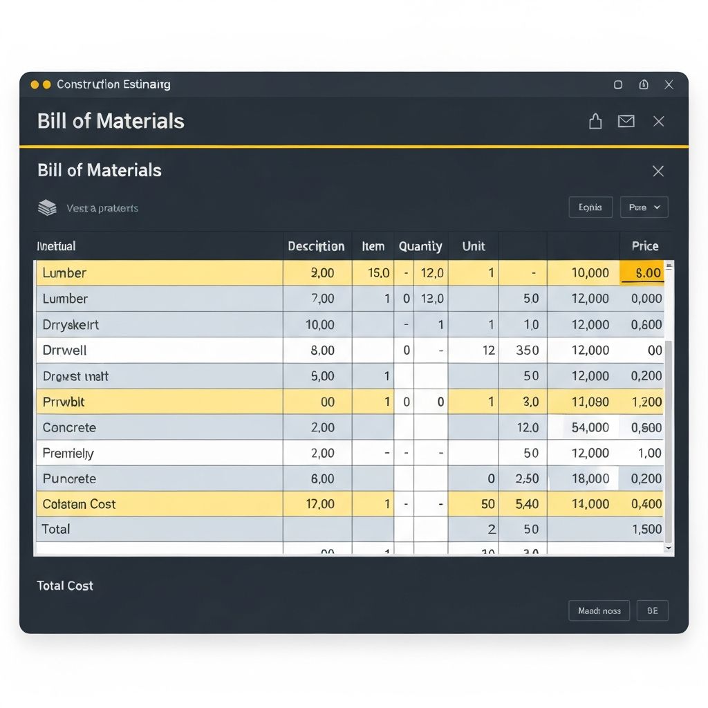 Review BOM screenshot